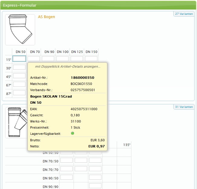 hepaWeb - Expressformulare 