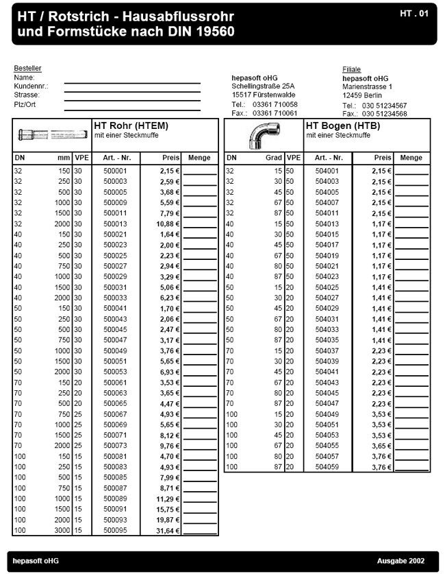 hepaKatalog Musterseite 1